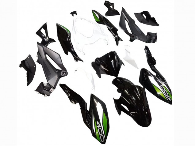 Weiß Glänzendes Schwarz Grün 2018-2024 Kawasaki Z400 Motorrad Verkleidung