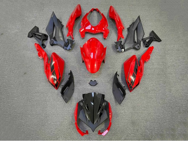 Rot Matt Schwarz 2018-2024 Kawasaki Z400 Motorrad Verkleidung