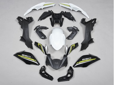 Schwarz Weiß Gelb 2017-2019 Kawasaki Ninja Z650 Motorrad Verkleidung