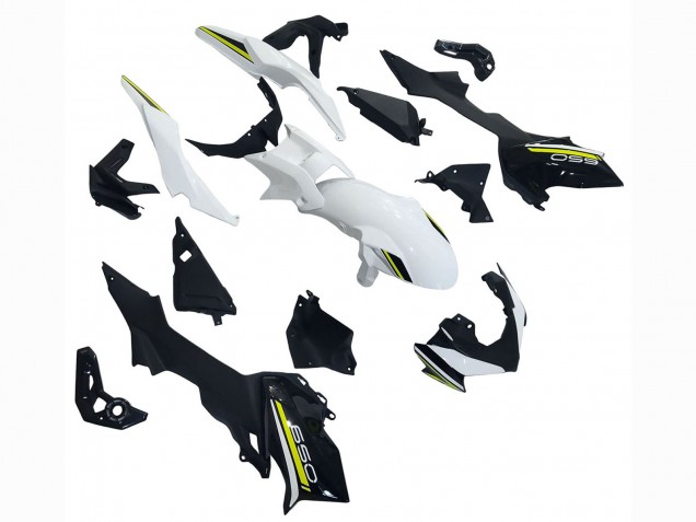 Weiß Schwarz Grün 2020-2025 Kawasaki Ninja Z650 Motorrad Verkleidung