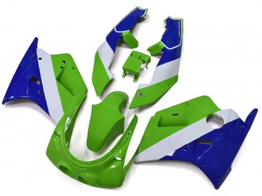 Grün Weiß Blau 1989-1990 Kawasaki ZXR250 Motorrad Verkleidung