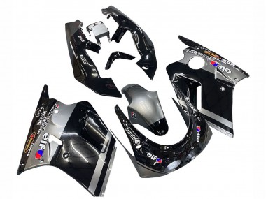 Glänzendes Schwarz Grau Elf Touch4 Bridgestone 1989-1990 Kawasaki ZXR250 Motorrad Verkleidung