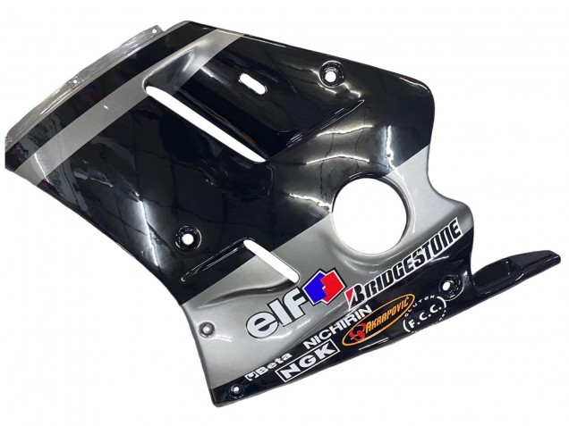 Glänzendes Schwarz Grau Elf Touch4 Bridgestone 1989-1990 Kawasaki ZXR250 Motorrad Verkleidung