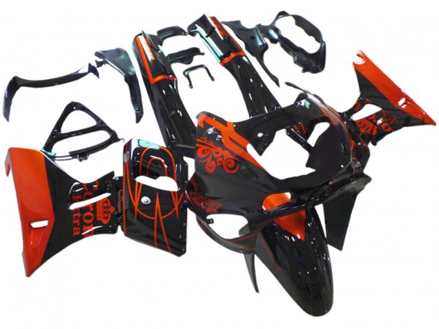 Glänzendes Schwarz Rot Corona Extra 1998-2003 Kawasaki ZZR600 Motorrad Verkleidung