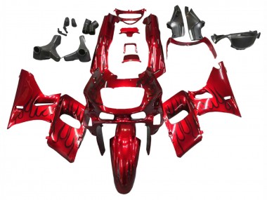Rot mit Schwarz Flamme 1998-2003 Kawasaki ZZR600 Motorrad Verkleidung