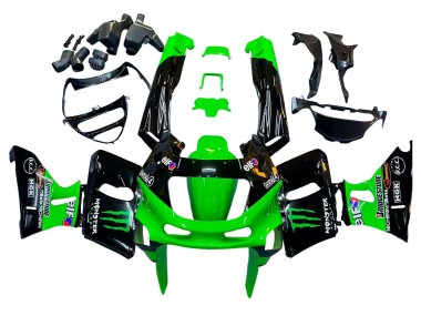 Grün Schwarz Monster Elf 1998-2003 Kawasaki ZZR600 Motorrad Verkleidung