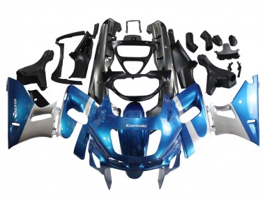 Blau Silber Schwarz 1998-2003 Kawasaki ZZR600 Motorrad Verkleidung