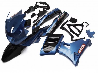 Blau Schwarz Rot Motul 1998-2003 Kawasaki ZZR600 Motorrad Verkleidung