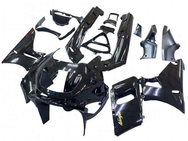 Glänzendes Schwarz Gold Ninja 1998-2003 Kawasaki ZZR600 Motorrad Verkleidung