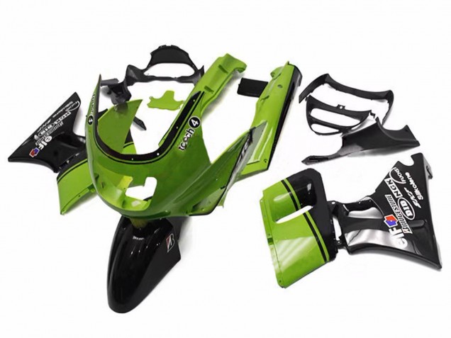 Grün Glänzendes Schwarz Elf Touch4 Bridgestone 1998-2003 Kawasaki ZZR600 Motorrad Verkleidung