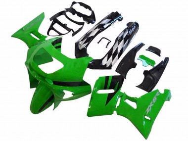 Grün Glänzendes Schwarz 1998-2003 Kawasaki ZZR600 Motorrad Verkleidung