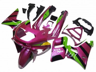 Dunkel Rosa Grün EVA Rennen 1998-2003 Kawasaki ZZR600 Motorrad Verkleidung