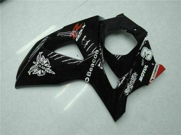 Glänzendes Schwarz Rot Leuchtfeuer Motul 2009-2016 Suzuki GSXR 1000 Motorrad Verkleidung
