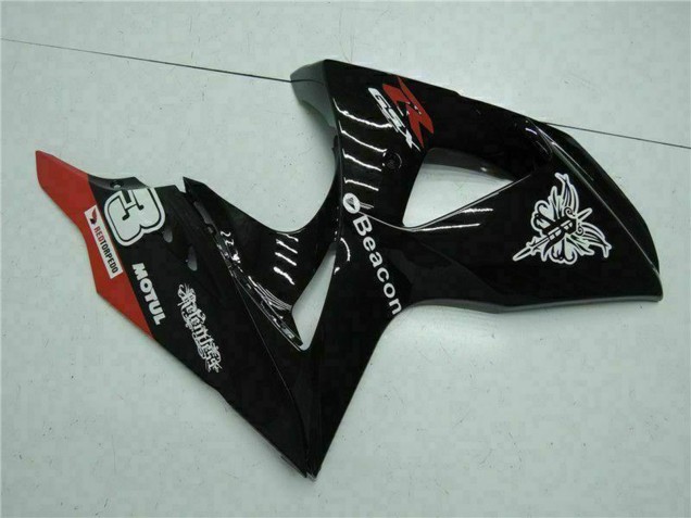 Glänzendes Schwarz Rot Leuchtfeuer Motul 2009-2016 Suzuki GSXR 1000 Motorrad Verkleidung