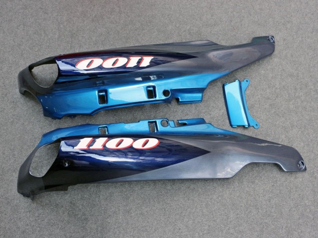 Glänzendes Blau Grau 1993-2003 Kawasaki ZZR1100 Motorrad Verkleidung