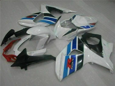 Weiß Blau Schwarz 2009-2016 Suzuki GSXR 1000 Komplette Abs Verkleidung