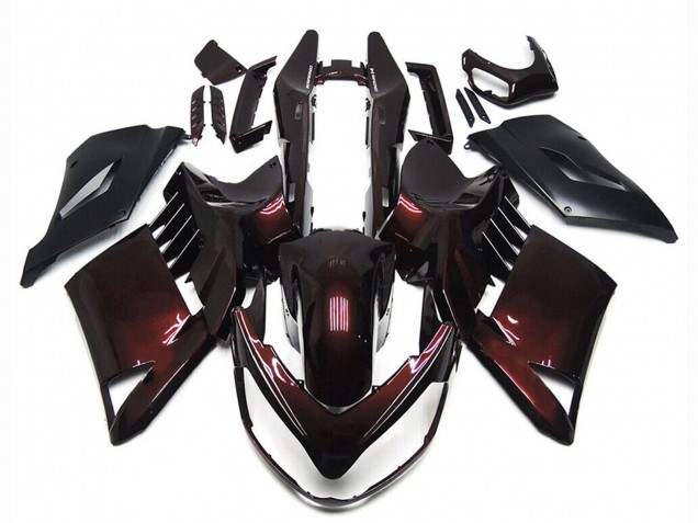 Kastanienbraun Rot Schwarz 2007-2009 Kawasaki GTR1400/ZG1400 Motorrad Verkleidung