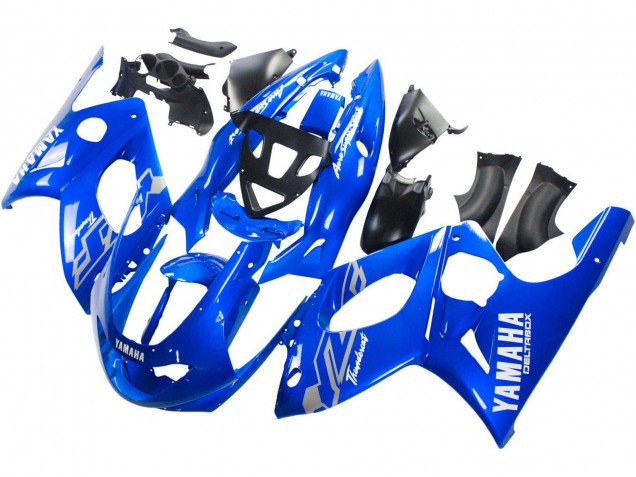 Blau Weiß Silber 1996-2007 Yamaha YZF600R Thundercat Motorrad Verkleidung