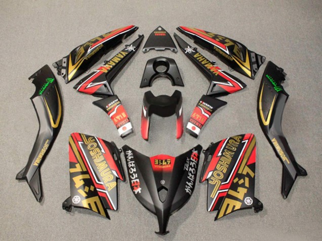 Matt Schwarz Gold Rot 2012-2014 Yamaha TMAX530 Motorrad Verkleidung