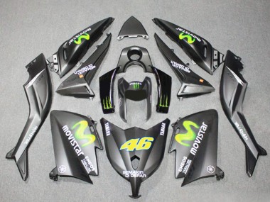Matt Grau Gelb Semakin Didepan ENEOS Yamalube MoviStar 46 2012-2014 Yamaha TMAX530 Motorrad Verkleidung