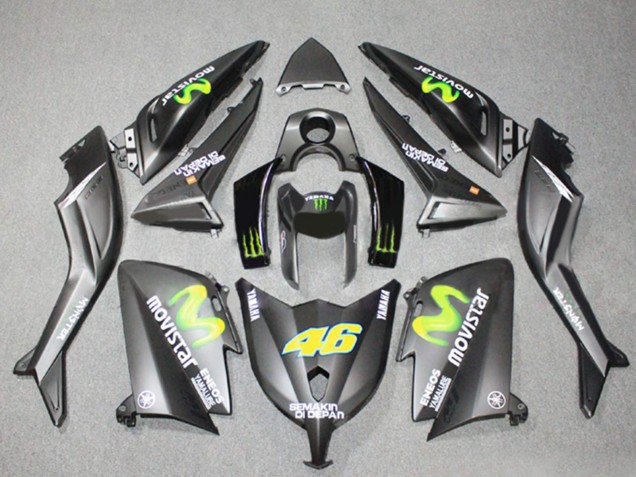 Matt Grau Gelb Semakin Didepan ENEOS Yamalube MoviStar 46 2012-2014 Yamaha TMAX530 Motorrad Verkleidung