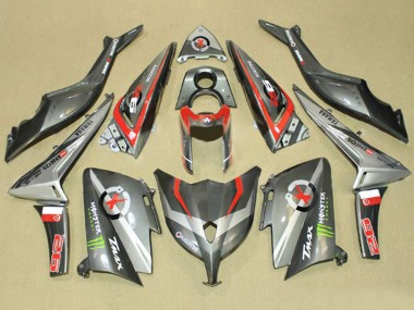 Grau Rot Monster ENEOS 2012-2014 Yamaha TMAX530 Motorrad Verkleidung
