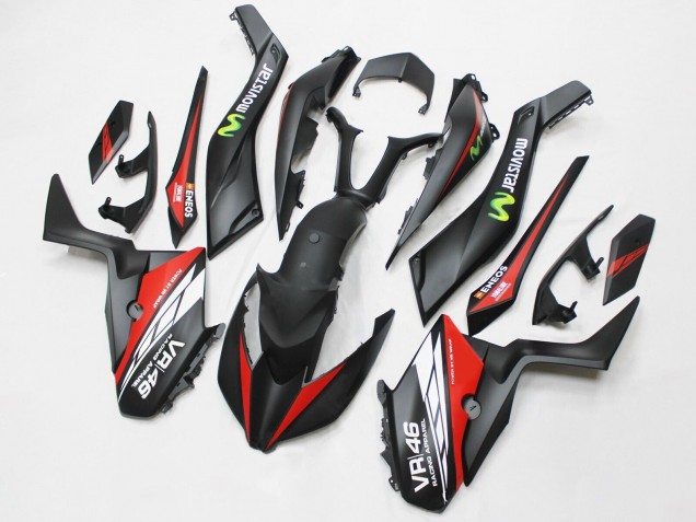 Matt Schwarz Rot MoviStar ENEOS 46 2017-2021 Yamaha XMAX300 Motorrad Verkleidung