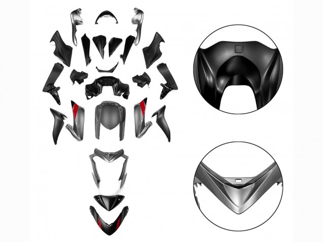Schwarz Grau 2015-2020 Suzuki GSX-S 1000 Motorrad Verkleidung