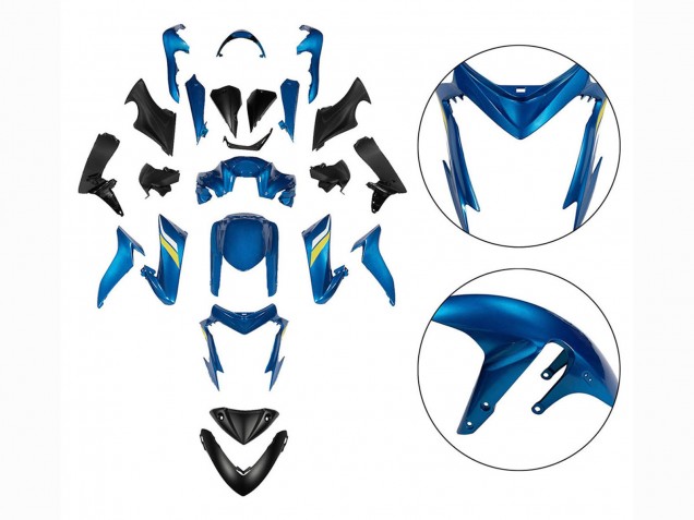 Schwarz Blau Gelb 2015-2020 Suzuki GSX-S 1000 Motorrad Verkleidung