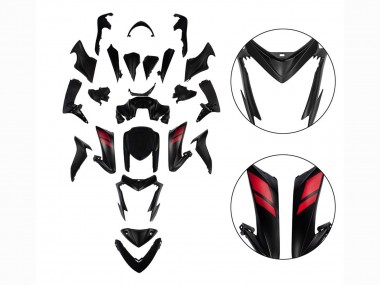 Schwarz mit Rot 2015-2020 Suzuki GSX-S 1000 Motorrad Verkleidung