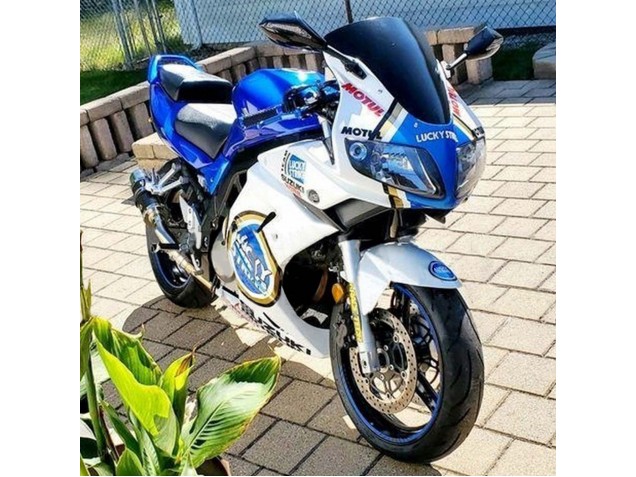 Weiß Blau Lucky Strike Motul 2003-2013 Suzuki SV650 Motorrad Verkleidung