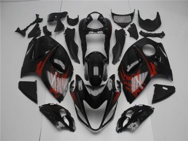 Glänzendes Schwarz Rot 2008-2020 Suzuki GSXR 1300 Hayabusa Motorrad Verkleidung