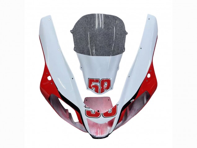 Weiß Rot Schwarz Gelb 58 2003-2006 Aprilia RSV1000 Motorrad Verkleidung