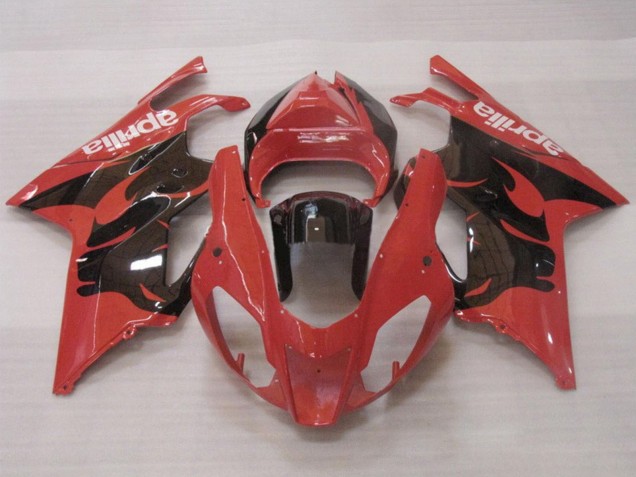 Rot Glänzendes Schwarz 2003-2006 Aprilia RSV1000 Motorrad Verkleidung
