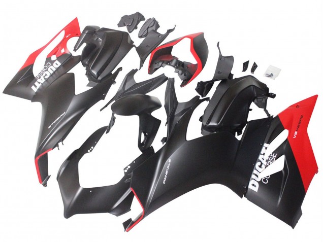 Rot Matt Schwarz Corse 2020-2024 Ducati Panigale V2 Motorrad Verkleidung