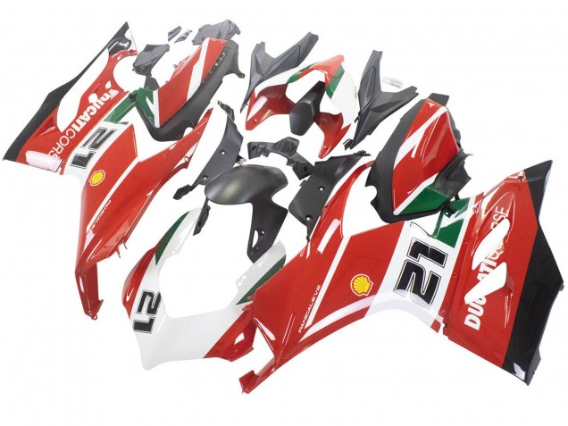 Weiß Rot Grün Matt Schwarz Corse 21 2020-2024 Ducati Panigale V2 Motorrad Verkleidung
