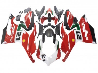 Weiß Rot Grün Matt Schwarz Corse 21 2020-2024 Ducati Panigale V2 Motorrad Verkleidung