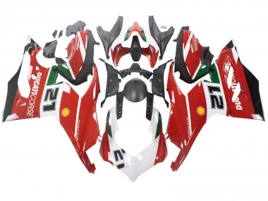 Weiß Rot Grün Matt Schwarz Corse 21 2020-2024 Ducati Panigale V2 Motorrad Verkleidung