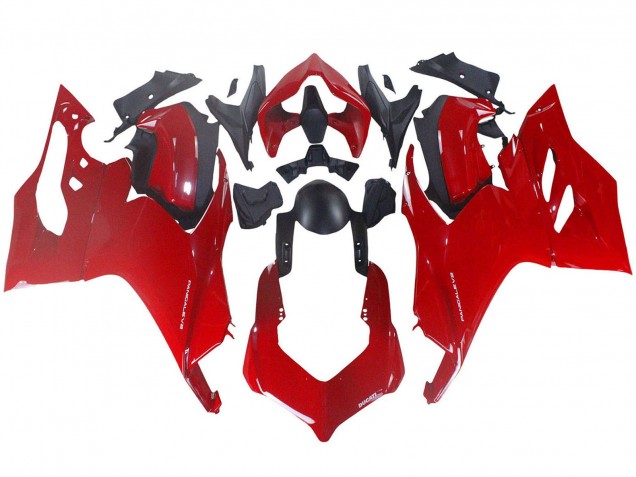 Rot Matt Schwarz 2020-2024 Ducati Panigale V2 Motorrad Verkleidung