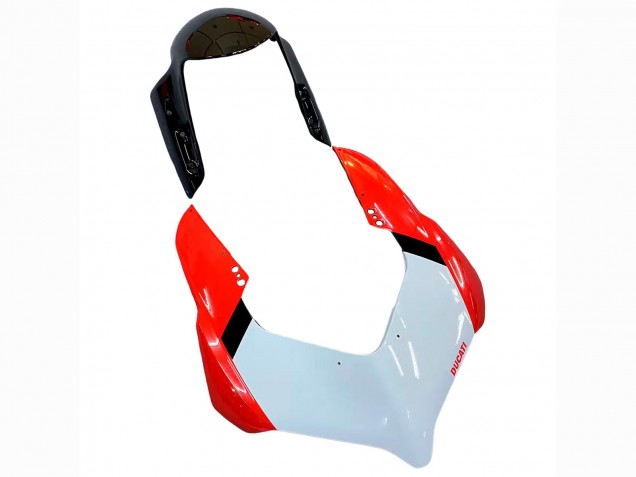 Weiß Rot Glänzendes Schwarz 2020-2024 Ducati Panigale V2 Motorrad Verkleidung Kit