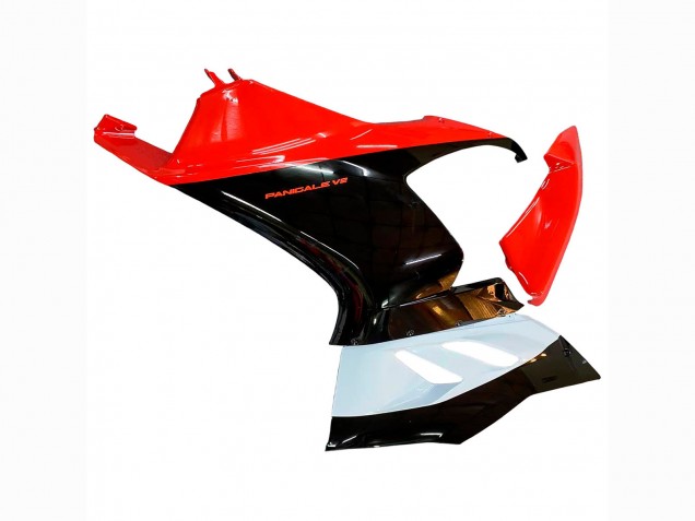 Weiß Rot Glänzendes Schwarz 2020-2024 Ducati Panigale V2 Motorrad Verkleidung Kit