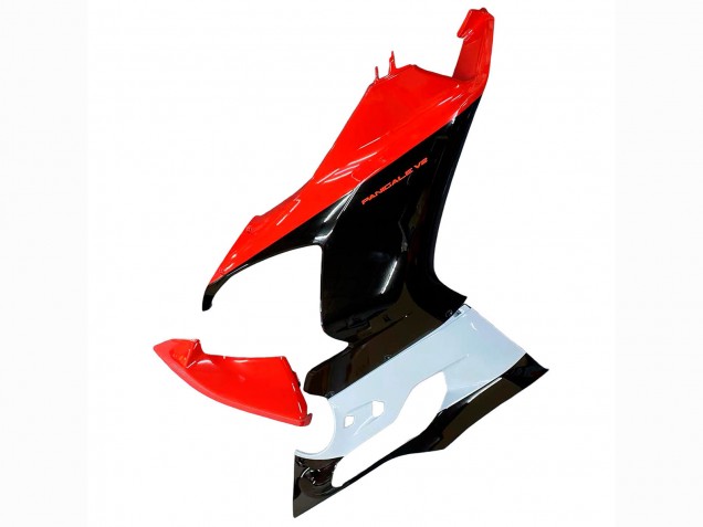 Weiß Rot Glänzendes Schwarz 2020-2024 Ducati Panigale V2 Motorrad Verkleidung Kit