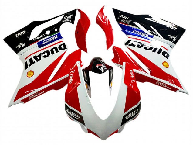 Weiß Rot Glänzendes Schwarz Lenovo 2018-2019 Ducati Panigale V4 V4S Motorrad Verkleidung