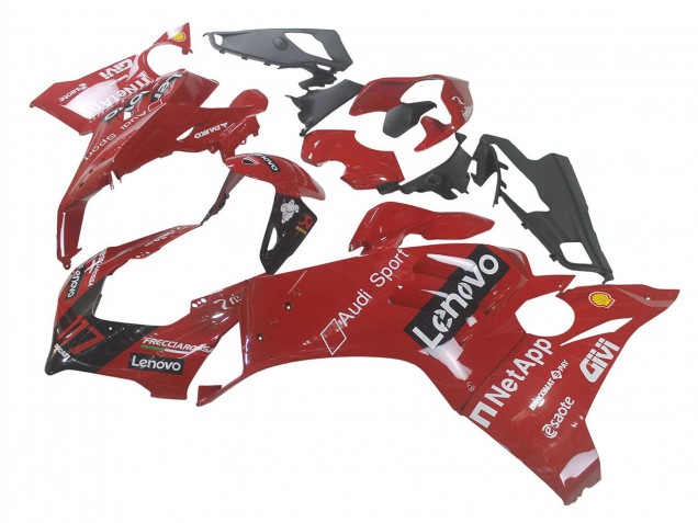 Rot Glänzendes Schwarz Lenovo 117 2020-2021 Ducati Panigale V4 V4S Motorrad Verkleidung