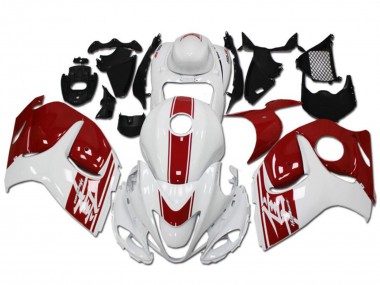 Weiß Rot 2008-2020 Suzuki GSXR 1300 Hayabusa Motorrad Verkleidung