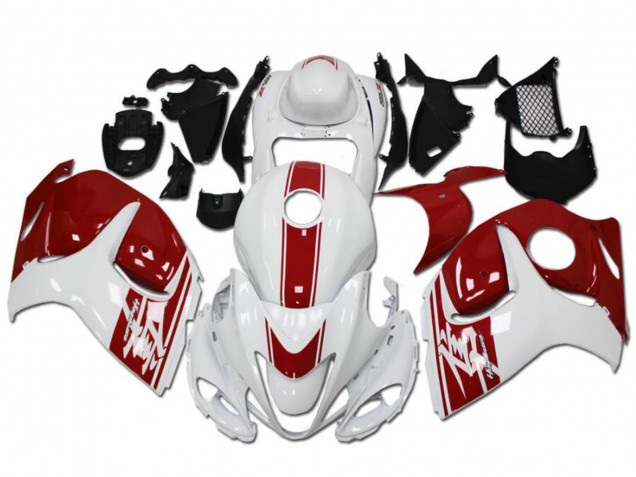 Weiß Rot 2008-2020 Suzuki GSXR 1300 Hayabusa Motorrad Verkleidung