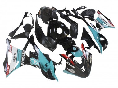 Hellblau Matt Schwarz Petronas 2023-2024 BMW S1000RR Motorrad Verkleidung