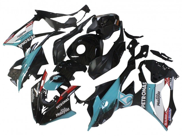 Hellblau Matt Schwarz Petronas 2023-2024 BMW S1000RR Motorrad Verkleidung