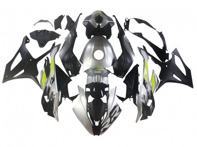 Silber Matt Schwarz Limetten Grün 2023-2024 BMW S1000RR Motorrad Verkleidung