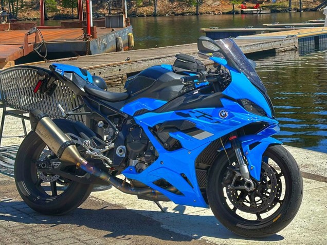 Glänzendes Blau 2023-2024 BMW S1000RR Motorrad Verkleidung